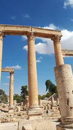 Ruins of temple against sky