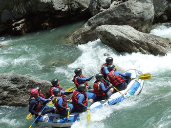 Tourists enjoying in water