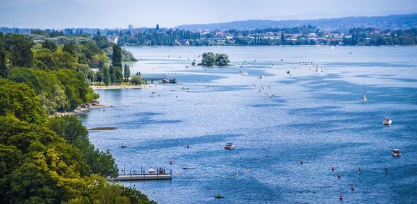 View over lake constance in summer
