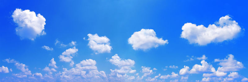 Low angle view of clouds in blue sky