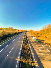 Autobahn/ road from high angel view from a bridge