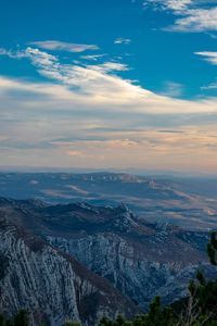 High angle view of landscape against sky