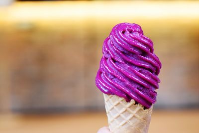 Close-up of ice cream cone