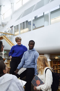 Group of students in library