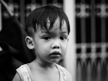 Close-up portrait of cute baby