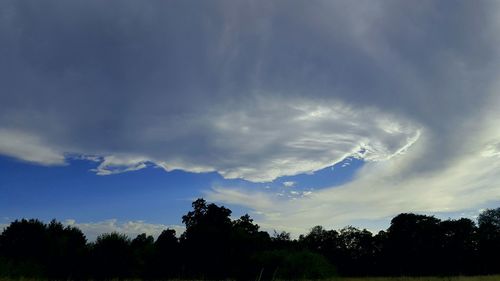 Scenic view of landscape against cloudy sky