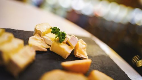 Close-up of vegetables in plate