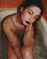 Portrait of young woman