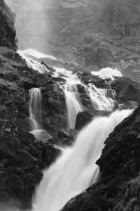 Scenic view of waterfall