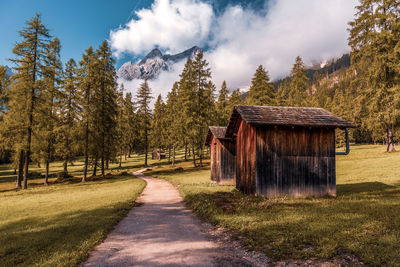 Mountain huts in the dolomites