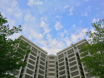 Low angle view of buildings against sky