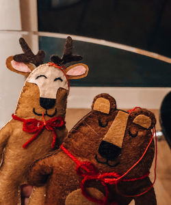 Close-up of stuffed toy on table