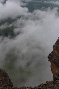 Low angle view of mountain against sky