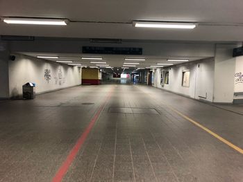 View of empty subway station