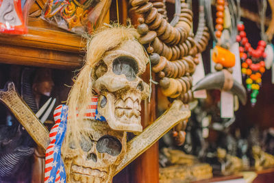 Close-up of halloween decoration for sale in store