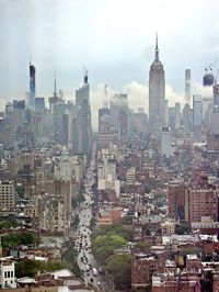 Aerial view of buildings in city