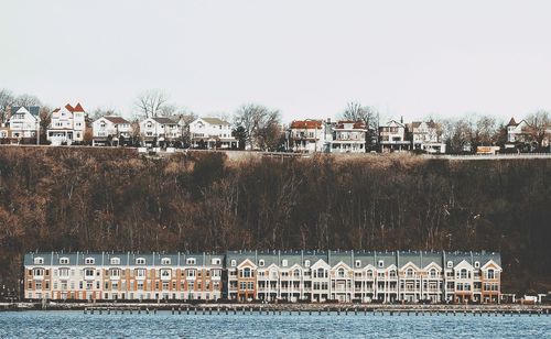 Houses against clear sky