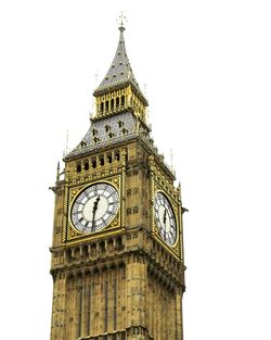 Low angle view of clock tower against sky