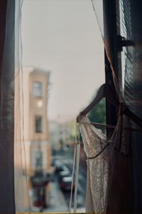 Close-up of window against wall