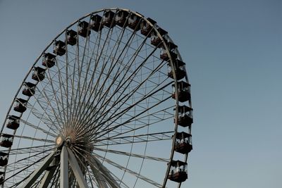 Low angle view of ferris wheel against sky