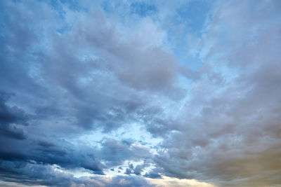 Low angle view of storm clouds in sky