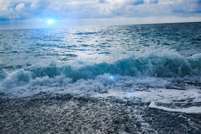 Scenic view of sea against sky