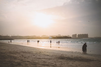 View of people on beach