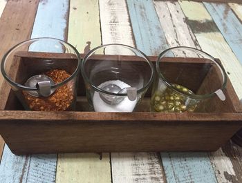 Close-up of food on table
