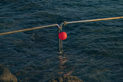 Close-up of boat in sea