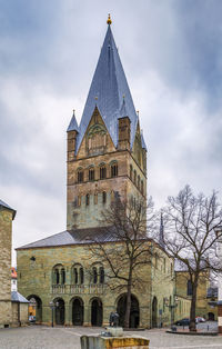 Low angle view of historic building against sky