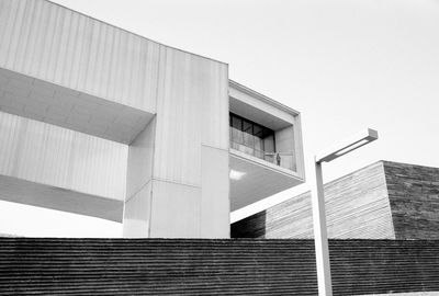 Low angle view of building against clear sky