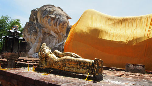 Buddha statue against sky