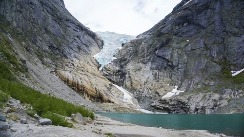 Scenic view of rocky mountains