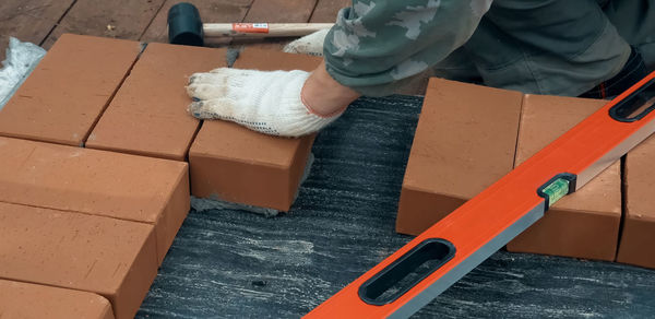 Low section of person standing on floor