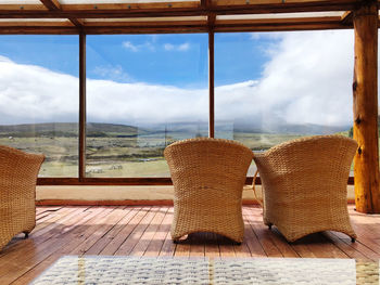 Chairs by window at home