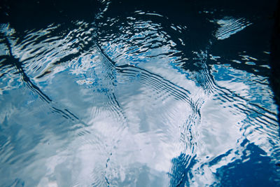 High angle view of lake