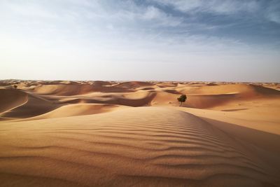 Scenic view of desert against sky