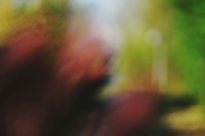 Defocused image of man against sky