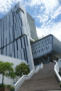 Low angle view of modern building against sky