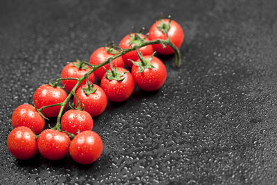 High angle view of fruits on table