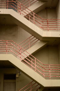 Low angle view of escalator