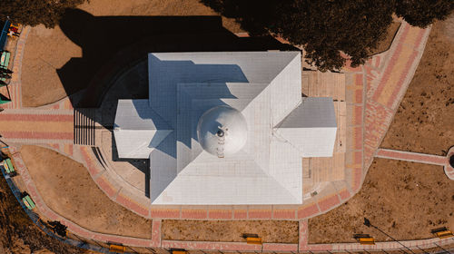 High angle view of road