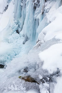 Frozen waterfalls on plitvice lakes np