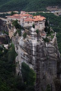 High angle view of rock formations