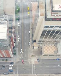 High angle view of city street