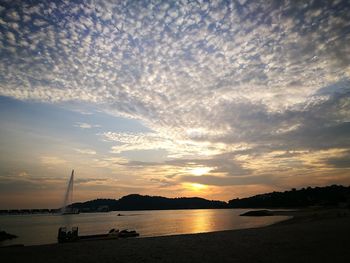 Scenic view of dramatic sky over sea