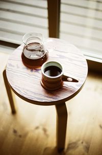 Close-up of coffee on table