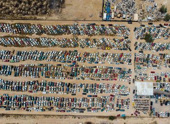 High angle view of a group of people