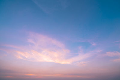 Low angle view of sky during sunset