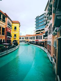 View of swimming pool in city